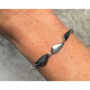 Kendra Scott Kira Bracelet Silver Tone Adjustable 6.5-8" Boho Nature